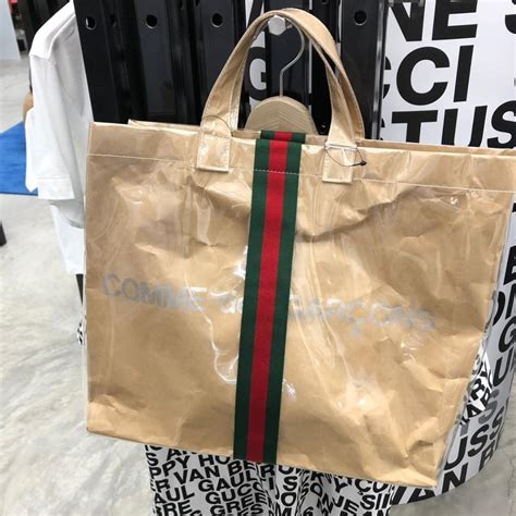 cdg Gucci tote bag